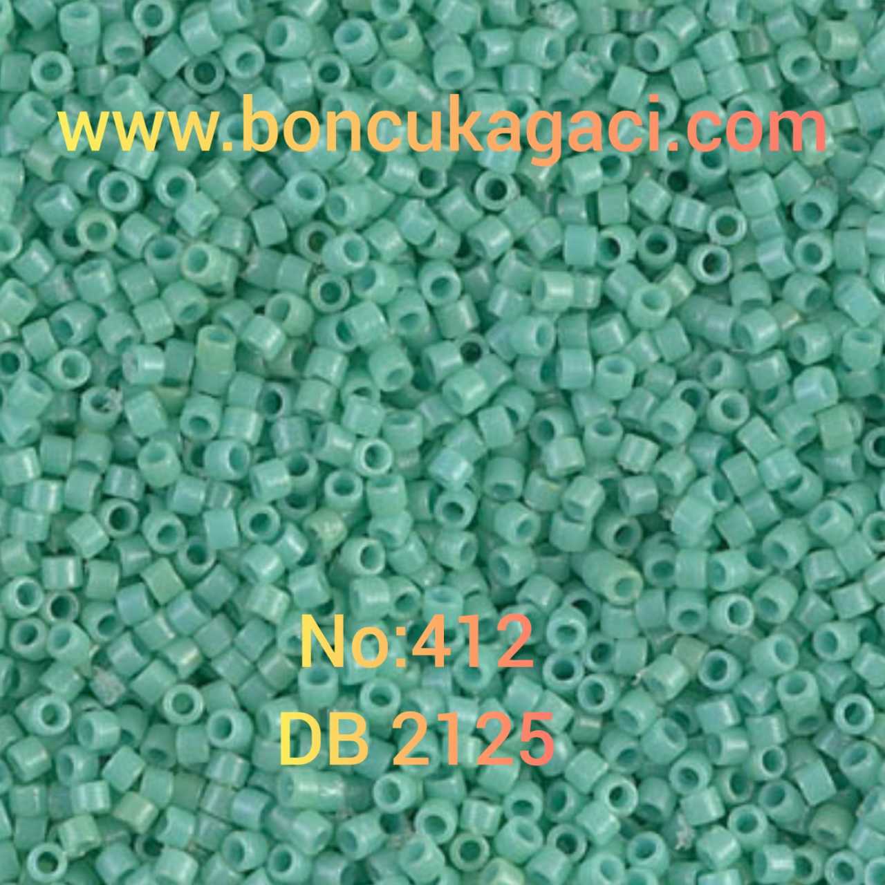 NO:412 Miyuki Delica , Miyuki Boncuk 11/0 DB2125 Opak Turkuaz