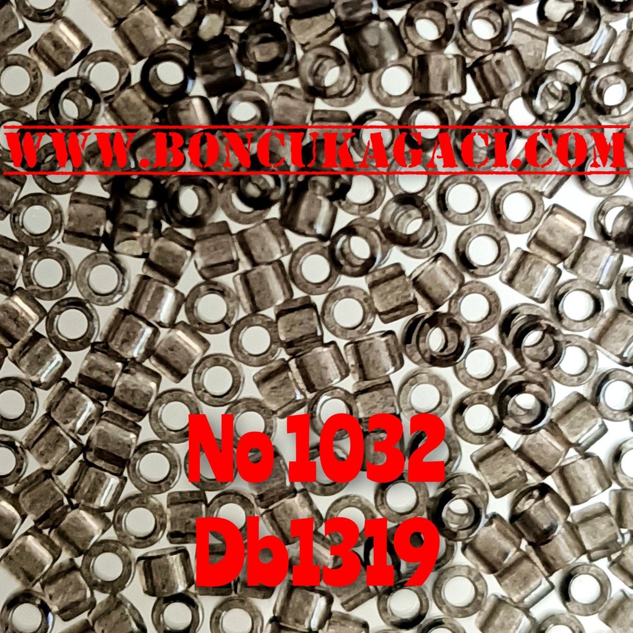 NO:1032 Miyuki Delica , Miyuki Boncuk 11/0 DB1319 Yarı Şeffaf Kömür Siyah
