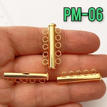 PM-06 5 Halkalı Altın Kaplama Pirinç Sürgülü Kapama