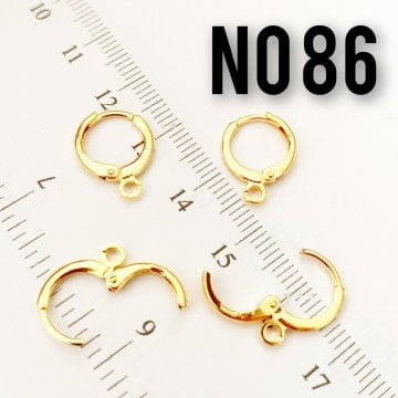 No : 86 24 Ayar Altın Kaplama Küpe Klipsi 10 mm