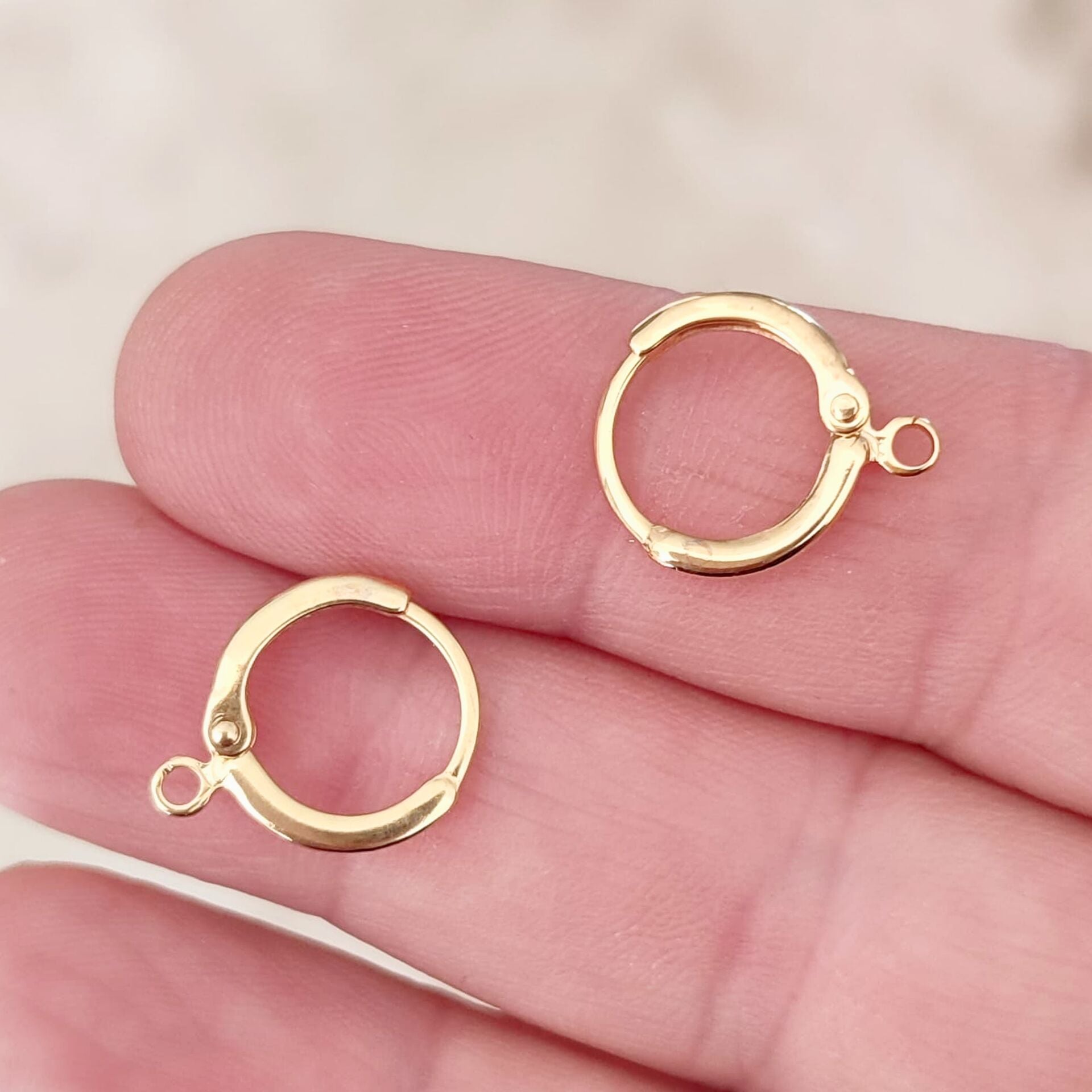 No : 86 24 Ayar Altın Kaplama Küpe Klipsi 13 mm