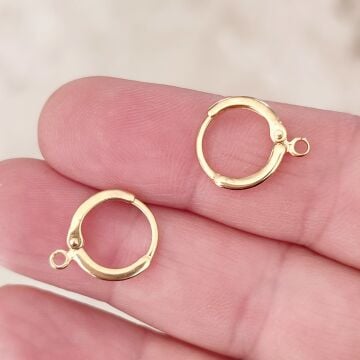 No : 86 24 Ayar Altın Kaplama Küpe Klipsi 13 mm