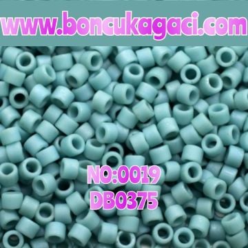 NO:019 Miyuki Delica Boncuk 11/0 DB0375 Opak Mat Turkuaz