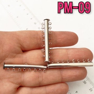 PM-09 8 Halkalı Gümüş Renk Pirinç Sürgülü Kapama