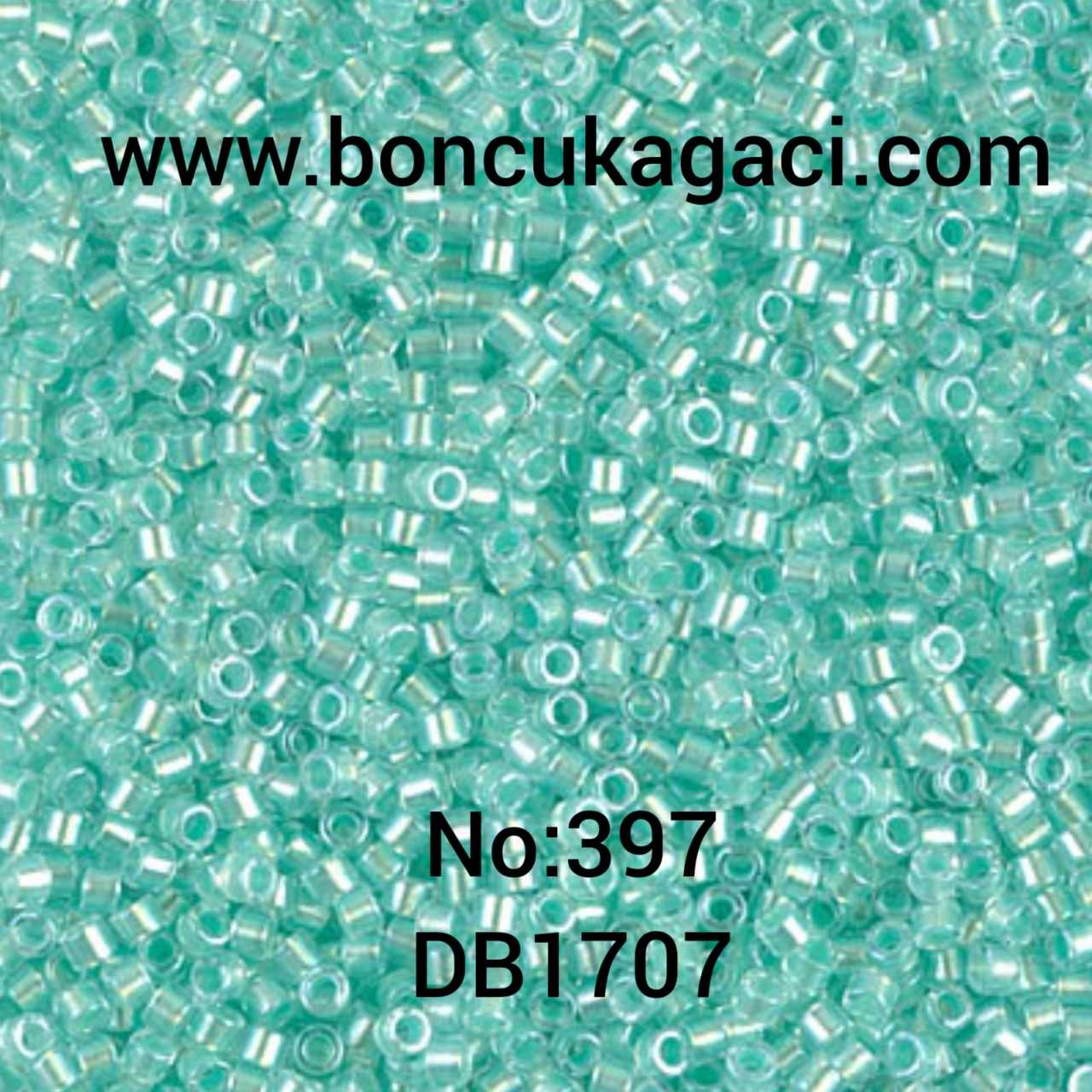 NO:397 Miyuki Delica , Miyuki Boncuk 11/0 DB1707 Şeffaf Su Yeşili