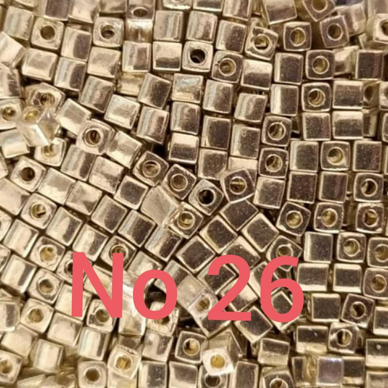 Miyuki 3 mm Küp Boncuk No:26 Gümüş 5 gr
