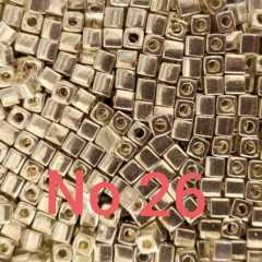 Miyuki 3 mm Küp Boncuk No:26 Gümüş 5 gr