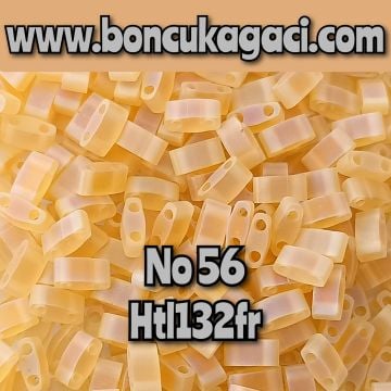 No:56 Miyuki Half-Tila , Half Tila Boncuk HTL 132fr Yarı Şeffaf Mat Yanar Döner Sarı 5 gr