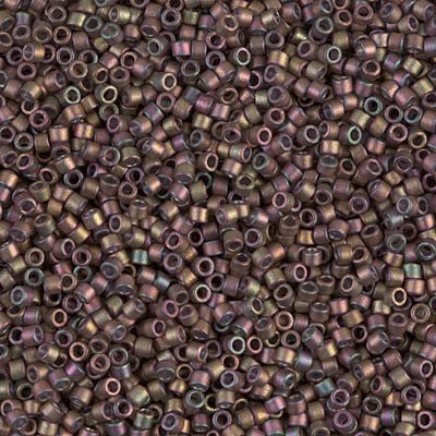 NO:084 Miyuki Delica Boncuk 11/0 DB380 Mat Metalik Yeşil Mor Yanar Döner