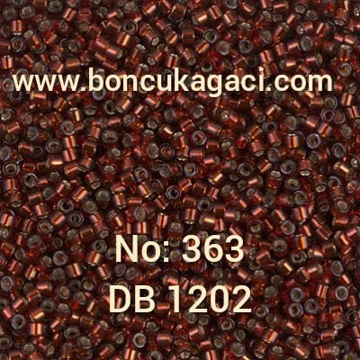 NO:363 Miyuki Delica , Miyuki Boncuk 11/0 DB1202 Kristal Kızıl