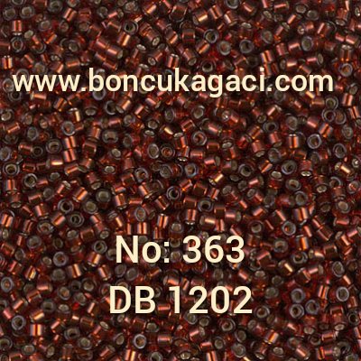 NO:363 Miyuki Delica , Miyuki Boncuk 11/0 DB1202 Kristal Kızıl