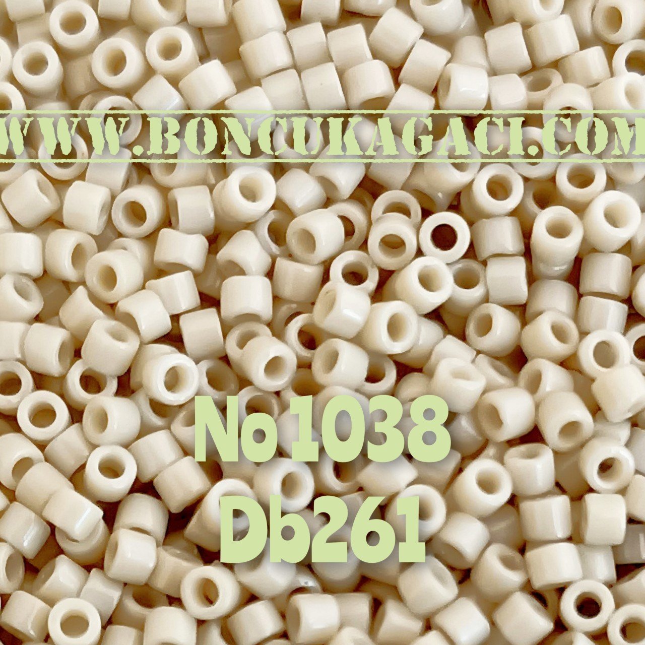 NO:1038 Miyuki Delica , Miyuki Boncuk 11/0 DB261 Opak  Keten Beyaz