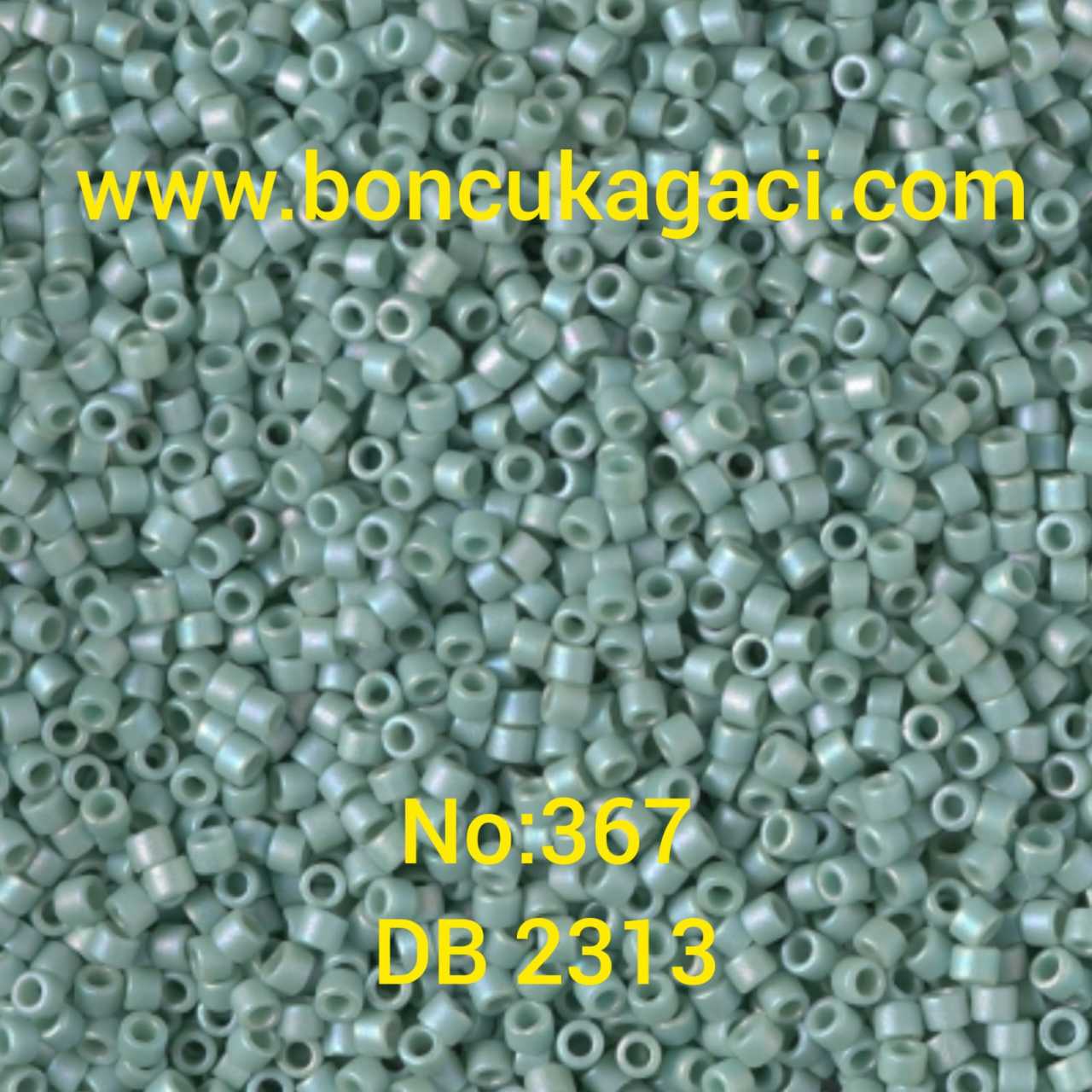 NO:367 Miyuki Delica , Miyuki Boncuk 11/0 DB2313 Opak Hareli Turkuaz Yeşil