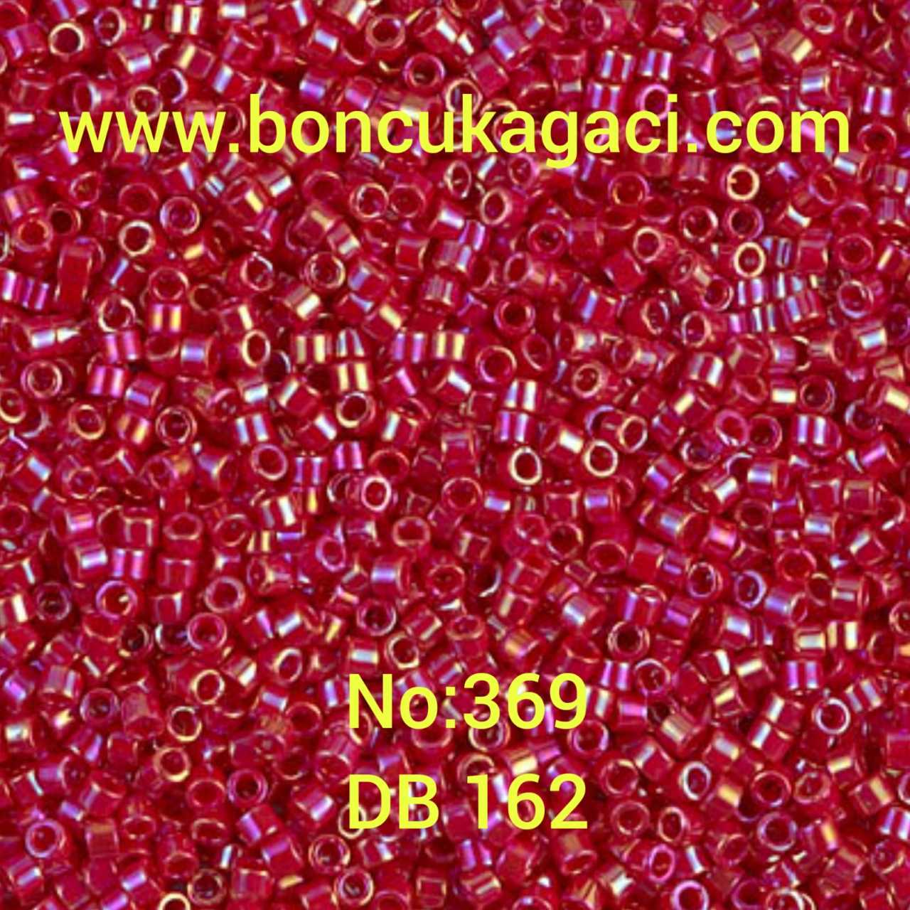 NO:369 Miyuki Delica , Miyuki Boncuk 11/0 DB162 Yanar Döner Kırmızı