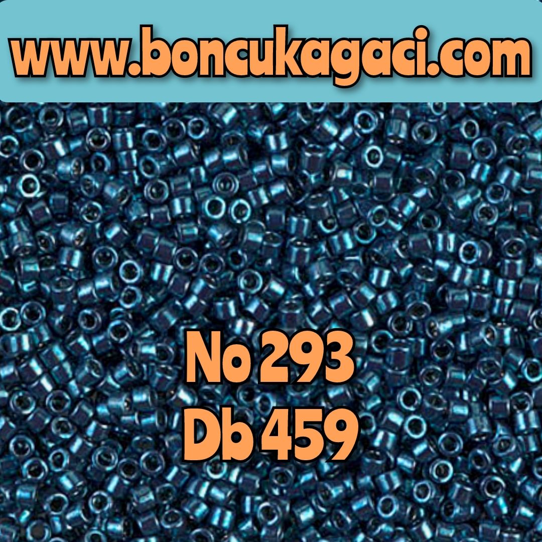 NO:293 Miyuki Delica , Miyuki Boncuk 11/0 Galvaniz Kaplama Koyu Mavi DB459