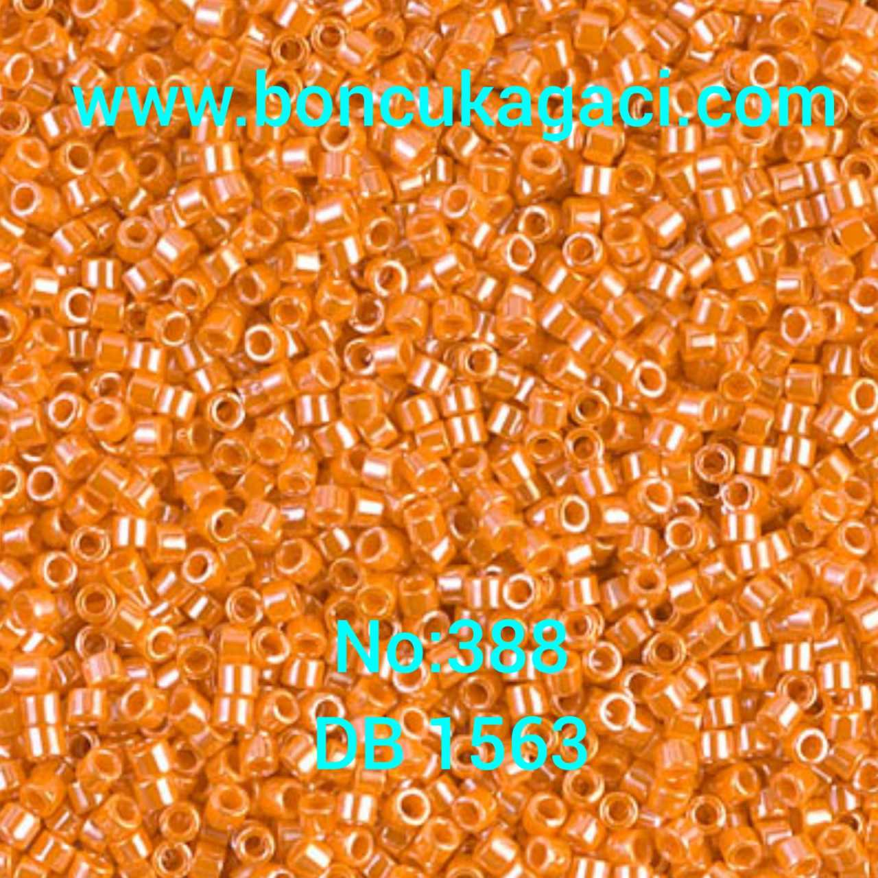 NO:388 Miyuki Delica , Miyuki Boncuk 11/0 DB1563 Sedefli Mandalina Turuncu
