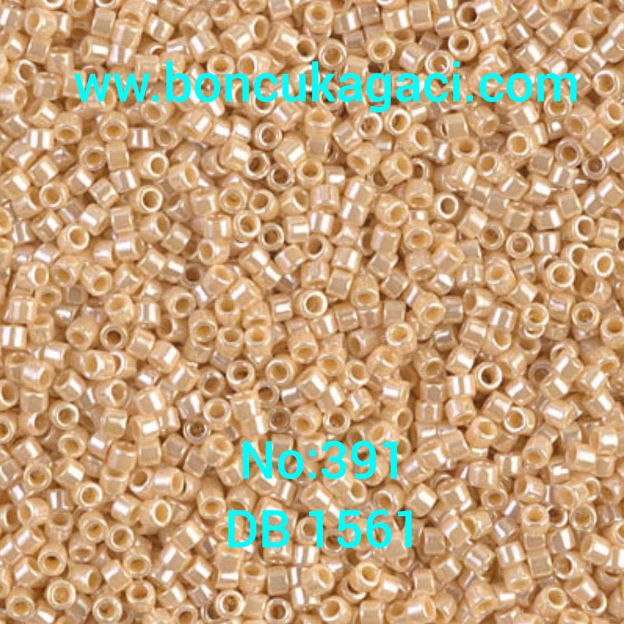 NO:391 Miyuki Delica , Miyuki Boncuk 11/0 DB1561 Sedefli Koyu Bej