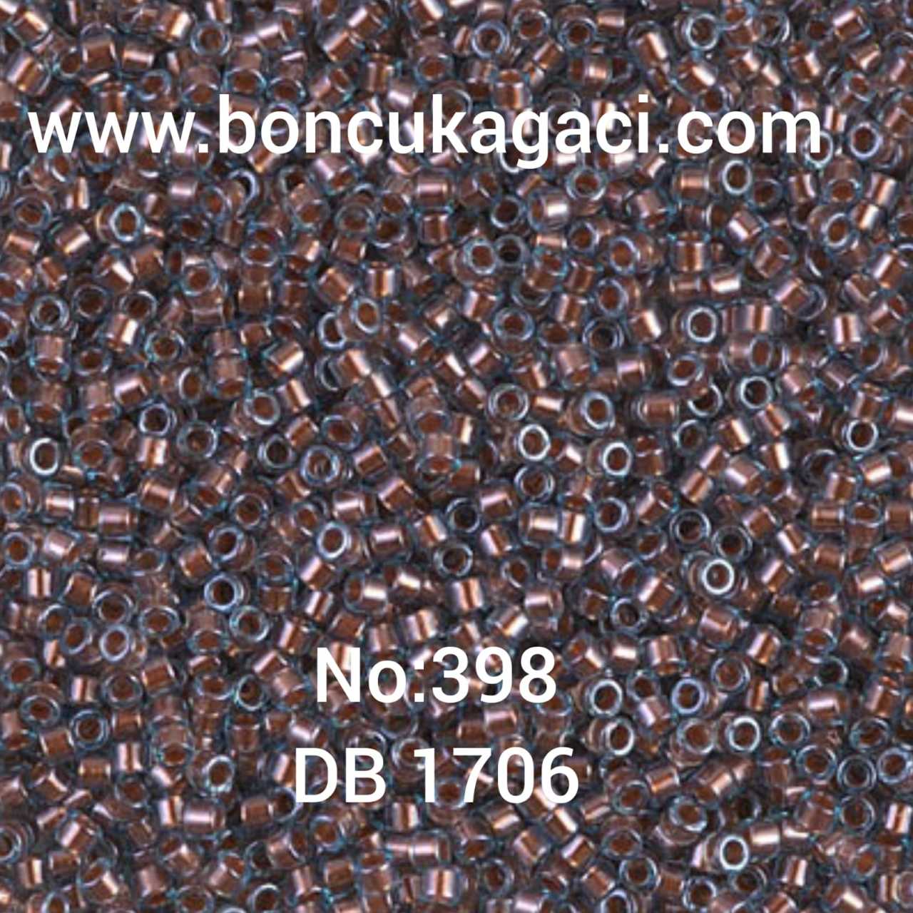 NO:398 Miyuki Delica , Miyuki Boncuk 11/0 DB1706 Alacalı Kızıl Bakır