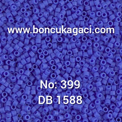 NO:399 Miyuki Delica , Miyuki Boncuk 11/0 DB1588 Mat Koyu Mavi