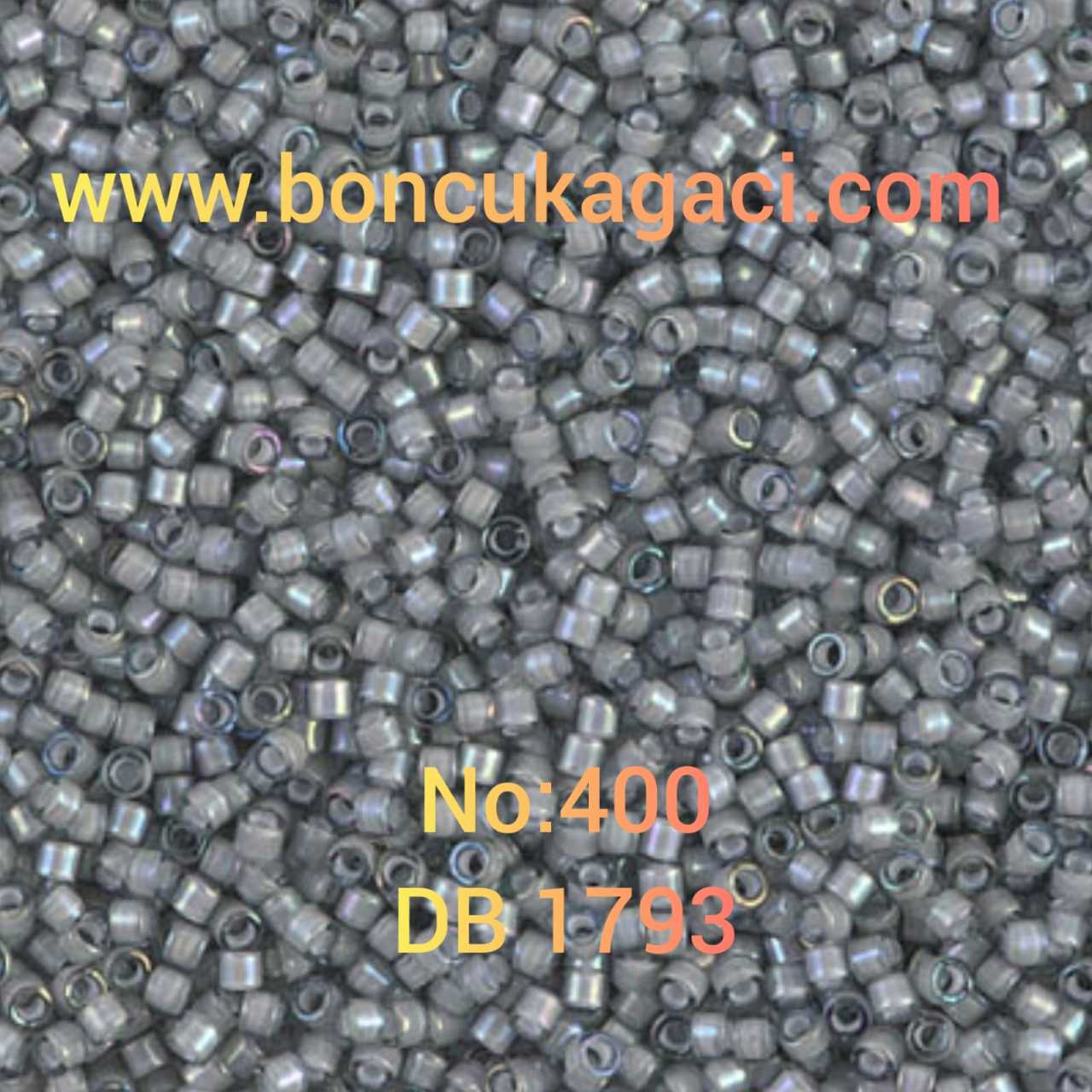 NO:400 Miyuki Delica Boncuk 11/0 DB1793 Alacalı Gri