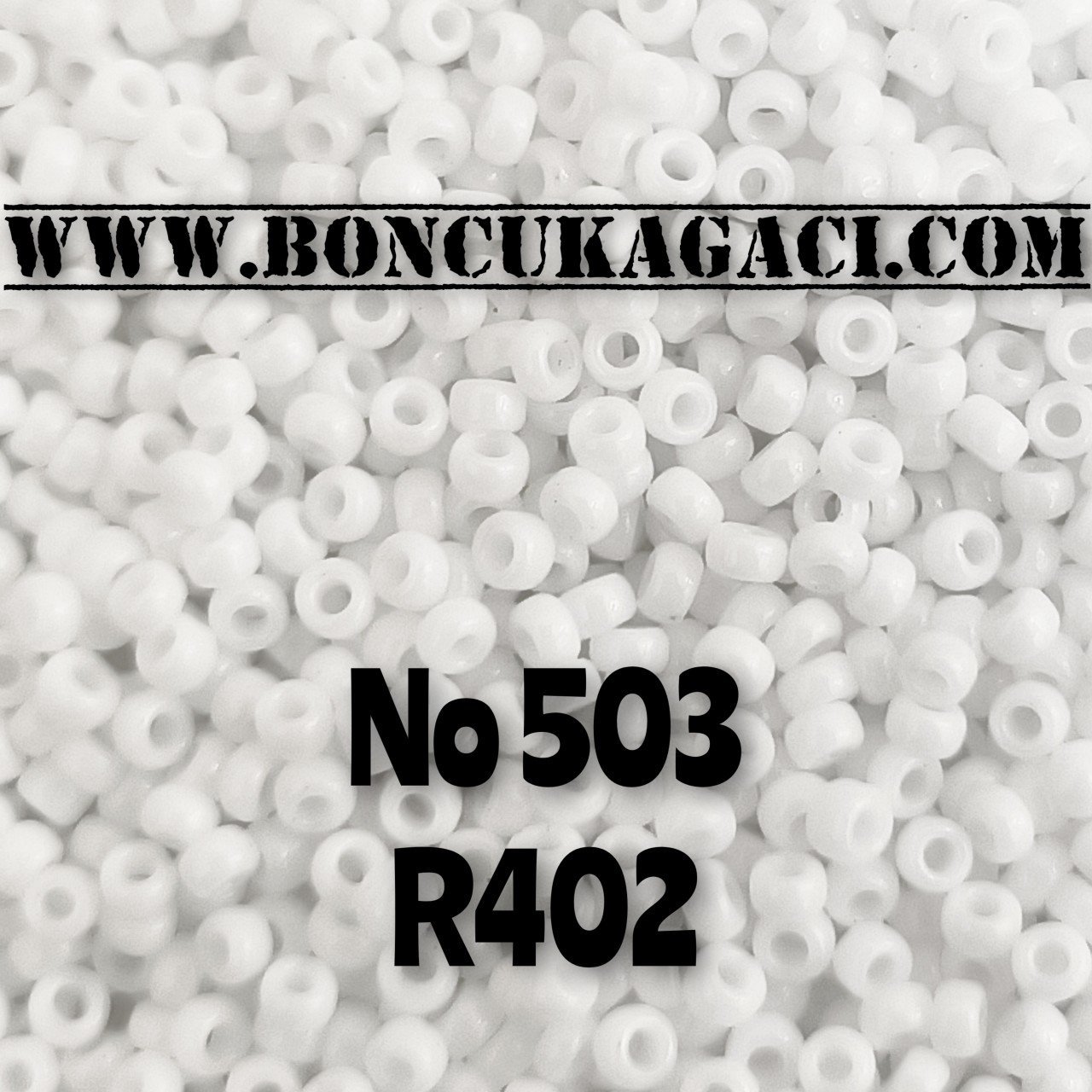 Miyuki Kum Boncuk , Miyuki Round Boncuk 15/0 No:503 R402 Opak Beyaz 5 gr