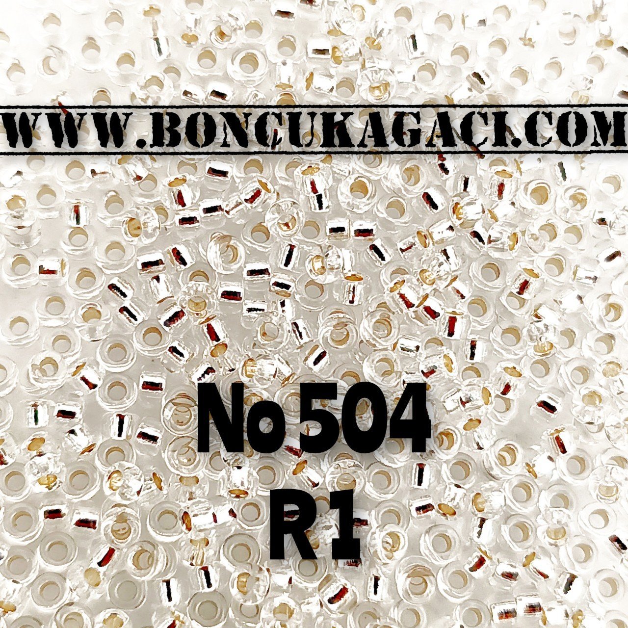 Miyuki Kum Boncuk , Miyuki Round Boncuk 15/0 No:504 R1 Kristal Gümüş 5 gr