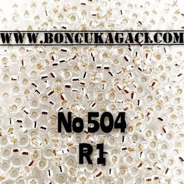 Miyuki Kum Boncuk , Miyuki Round Boncuk 15/0 No:504 R1 Kristal Gümüş 5 gr