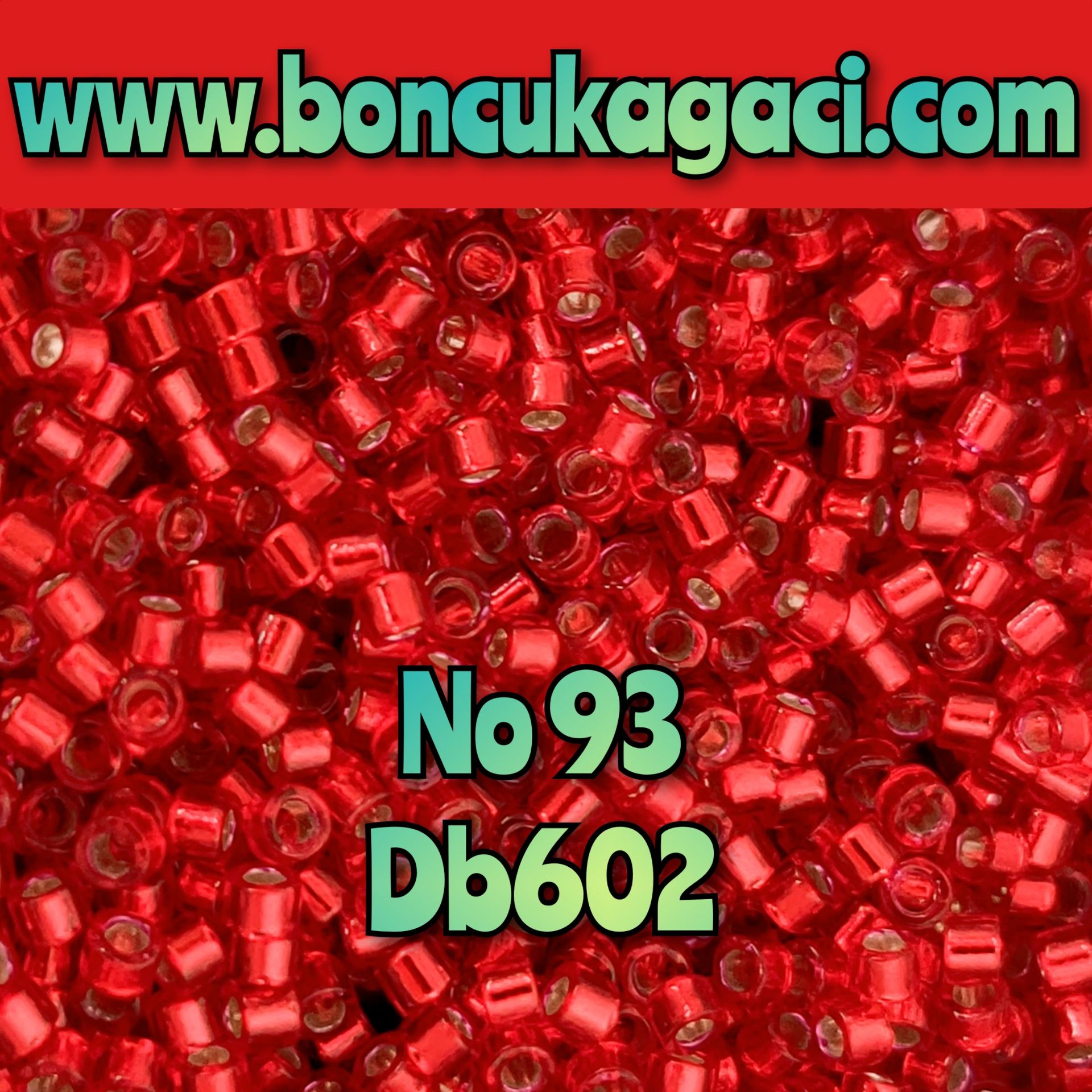 NO:093 Miyuki Delica , Miyuki Boncuk 11/0 DB0602 Kristal Kırmızı