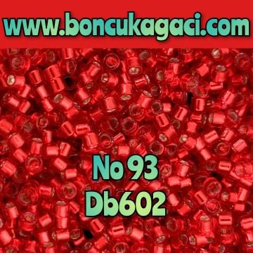 NO:093 Miyuki Delica , Miyuki Boncuk 11/0 DB0602 Kristal Kırmızı