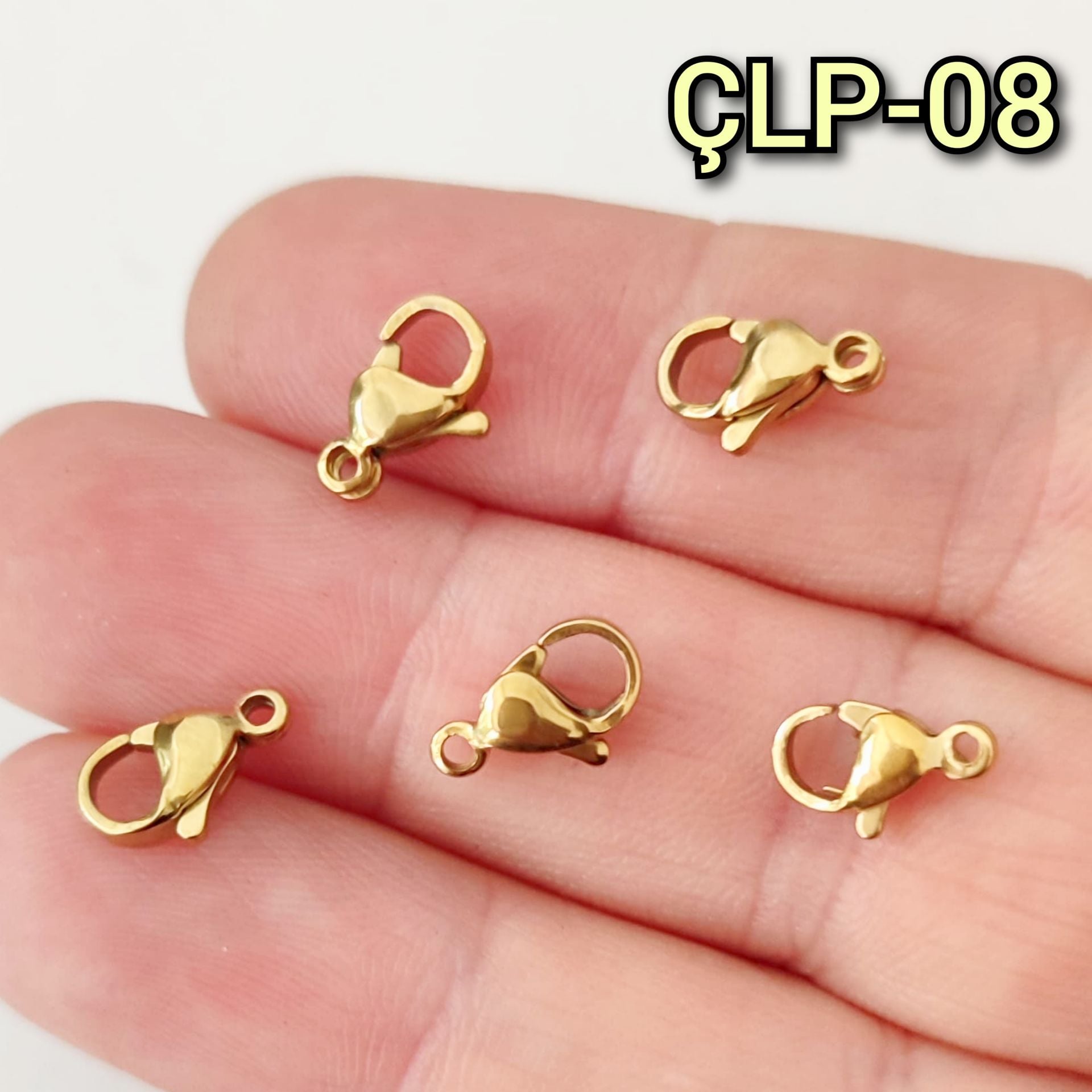 ÇLP-08 A Kalite Kaplama Altın Renk 316L Cerrahi Çelik Papağan 502 (11mm)