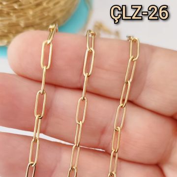 ÇLZ-26 Altın Renk 304 Çelik Ataç Zincir