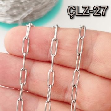 ÇLZ-27 Gümüş Renk 304 Çelik Ataç Zincir