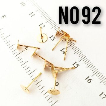 No : 92 24 Ayar Altın Kaplama Yapıştırma Çivi Küpe Aparatı 5 mm