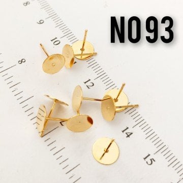 No : 93 24 Ayar Altın Kaplama Yapıştırma Çivi Küpe Aparatı 8 mm