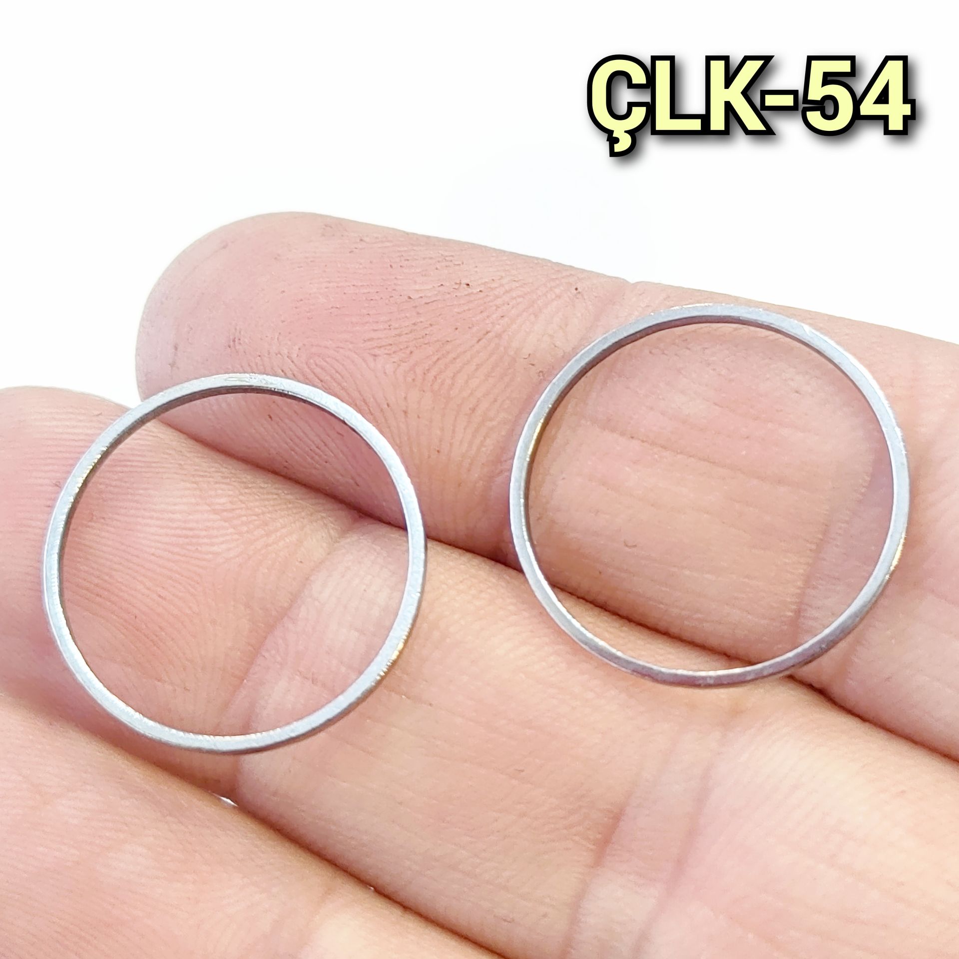 ÇLK-54 A Kalite Gümüş Renk 316L Cerrahi Çelik Halka 2 cm