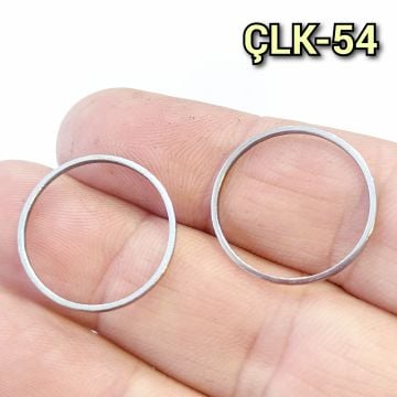 ÇLK-54 A Kalite Gümüş Renk 316L Cerrahi Çelik Halka 2 cm