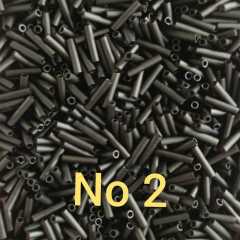 Miyuki Boru Boncuk , Slender Bugle No: 02 Mat Siyah 5 gr