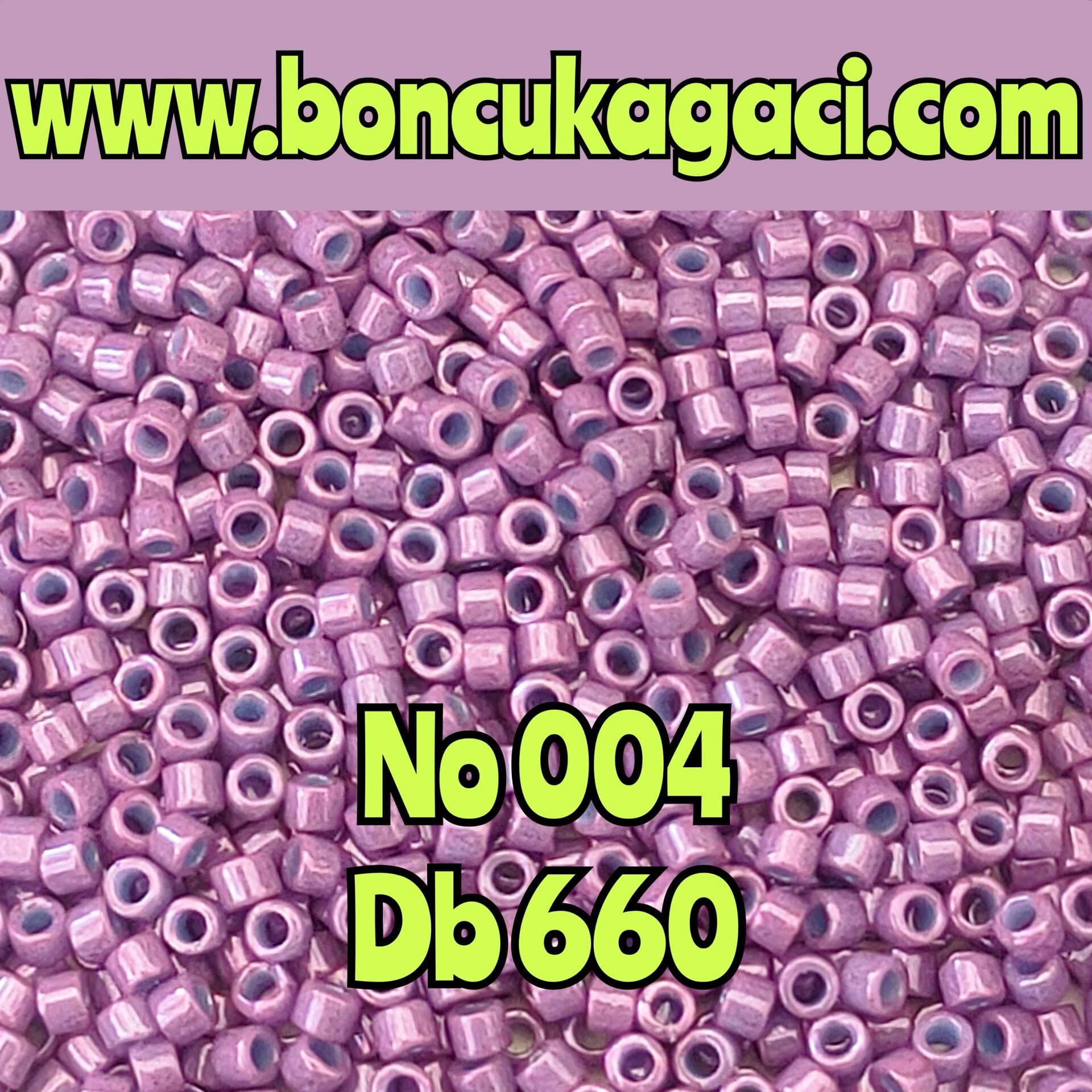 NO:004 Miyuki Delica Boncuk 11/0 DB0660 Boyalı Koyu Mor