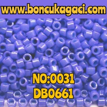 NO:031 Miyuki Delica Boncuk 11/0 DB0661 Boyalı Mor - Mavi