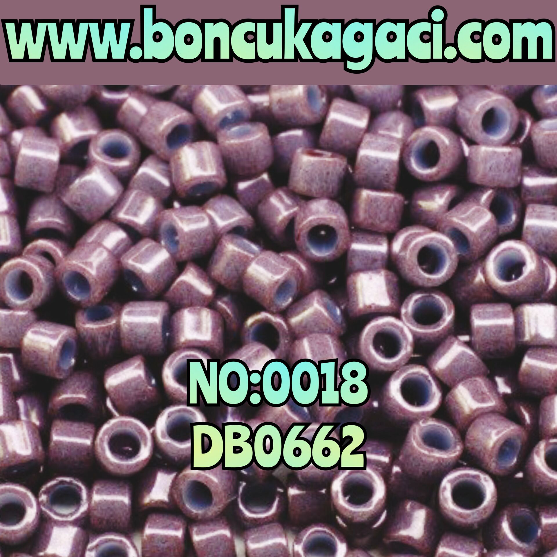 NO:018 Miyuki Delica Boncuk 11/0 DB0662 Boyalı Koyu Mor