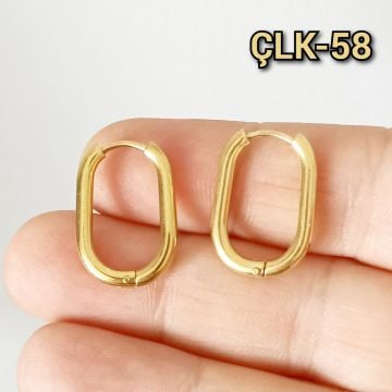 ÇLK-58 Altın Renk 316L Cerrahi Çelik Küpe Klipsi 21*14*8 mm