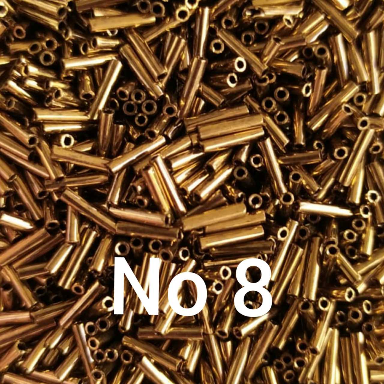 Miyuki Boru Boncuk , Slender Bugle No: 08 Parlak Bakır  Açık 5 gr