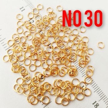 H-30 24 Ayar Altın Kaplama Miyuki Halkası - 4 mm - 4 Gr