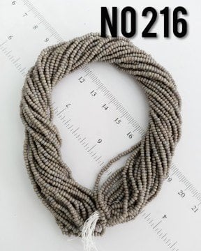 No: 216 Rainbow Mat Gri Dizi Kum Boncuk 11/0