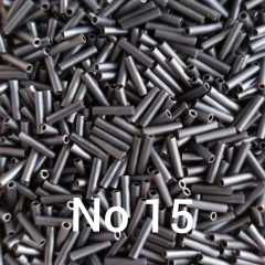 Miyuki Boru Boncuk , Slender Bugle No: 15 Mat Antrasit Füme 5 gr
