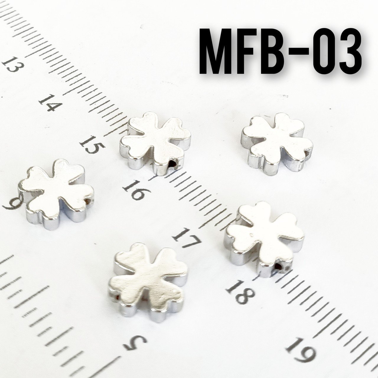 MFB-03 Rodyum Kaplama Yonca 10 mm