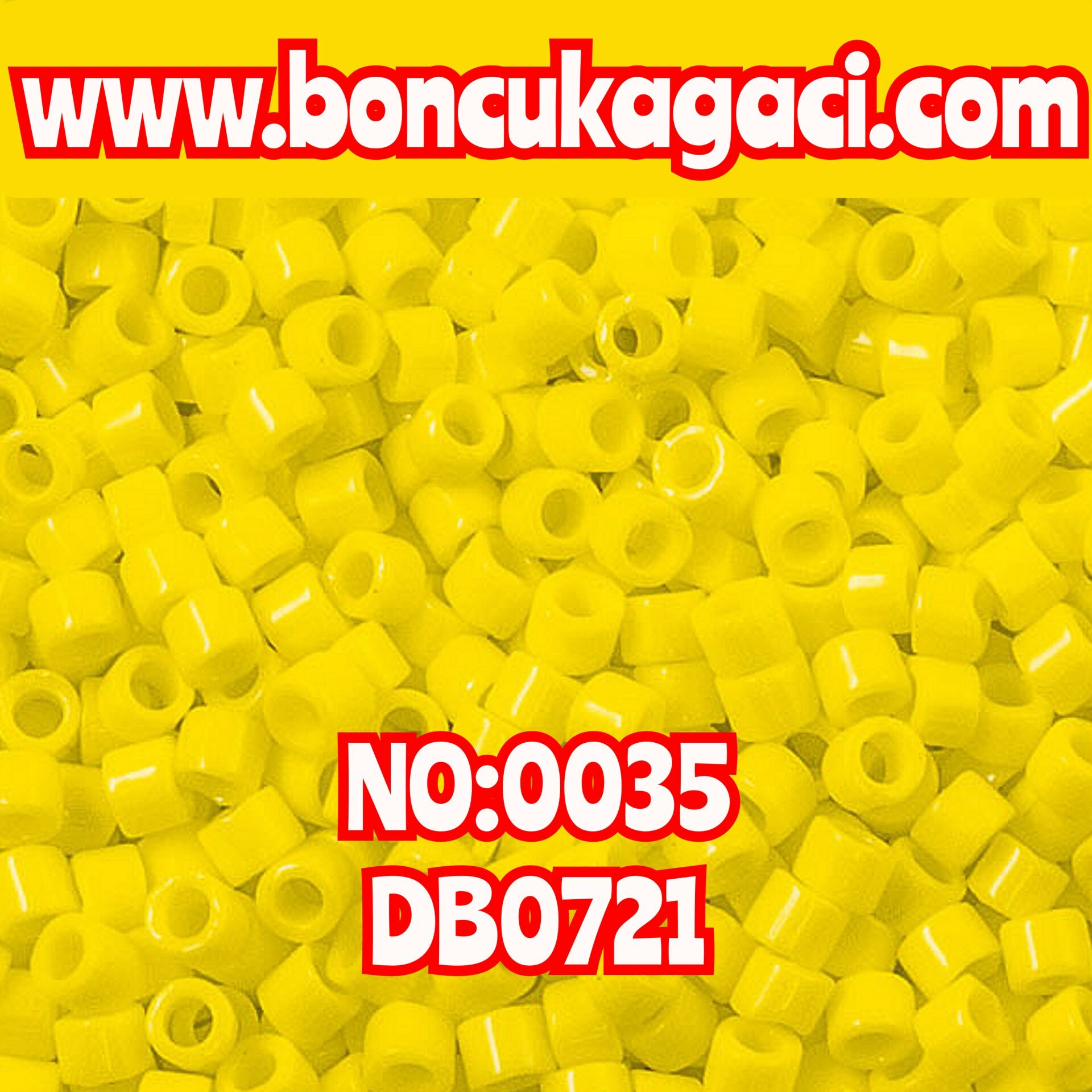NO:035 Miyuki Delica Boncuk 11/0 DB0721 Opak Sarı
