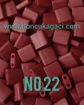 No: 22 Miyuki Boncuk , MİYUKİ TİLA  BONCUK TL2040 Mat Koyu Kırmızı 5 gr