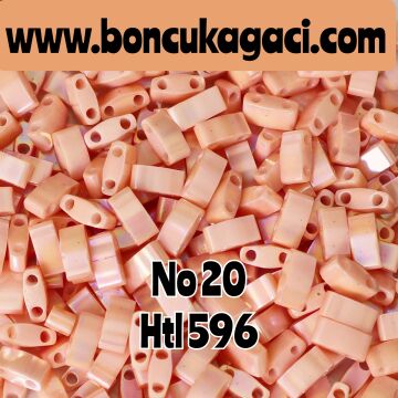 NO:20 Miyuki Half-Tila , Half Tila Boncuk HTL-596  somon pembe 5 gr