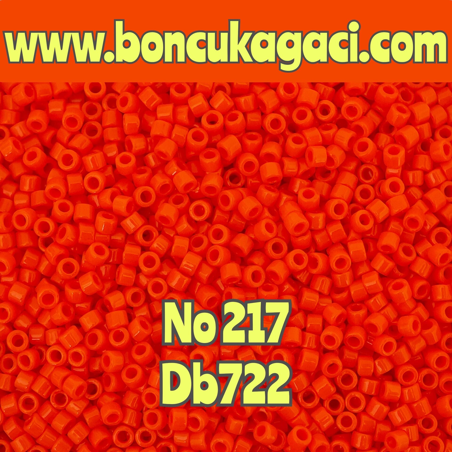 NO:217 Miyuki Delica , Miyuki Boncuk 11/0 DB722  Nar Çiçeği turuncu